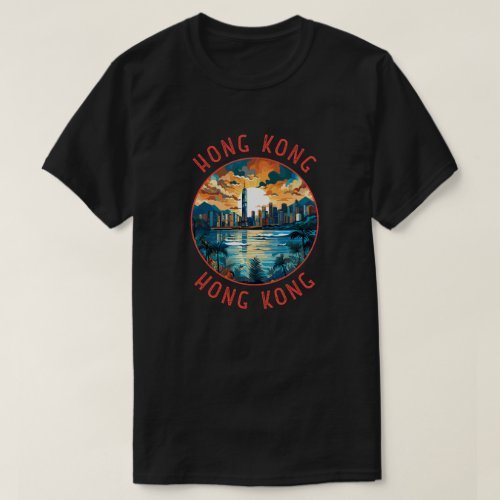 Vintage-inspired t-shirt featuring Hong Kong