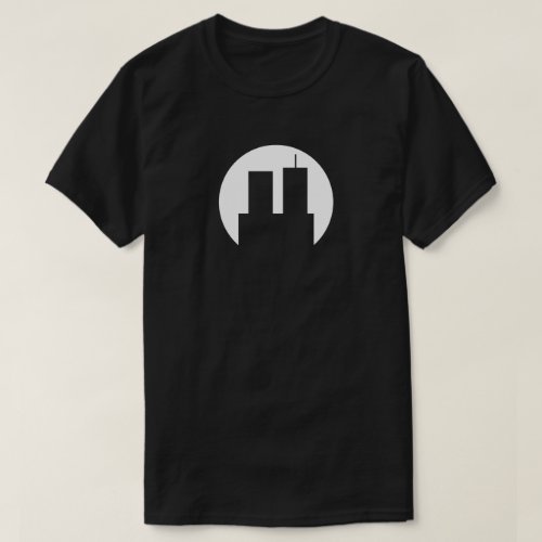 Minimalist but impactful t-shirt featuring New York's World Trade Center