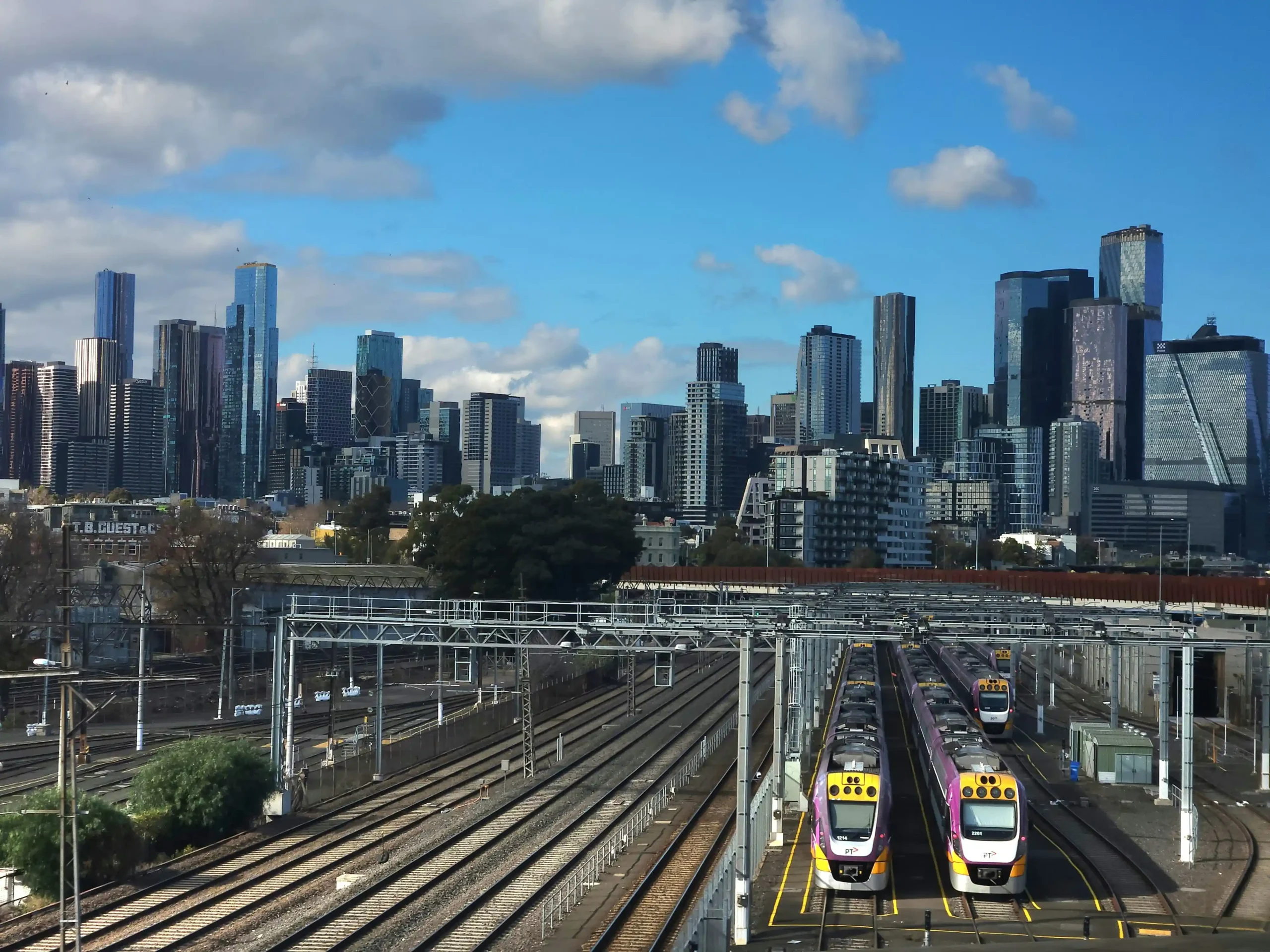 Melbourne skyline on a beautiful day